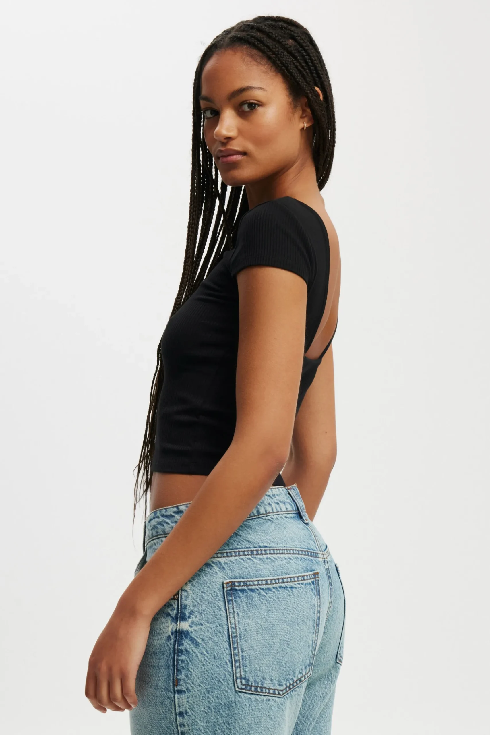 Rosa Low Back Short Sleeve Top