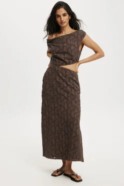 Rsvp One Shoulder Maxi Dress