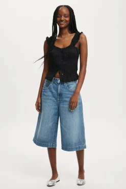 90 S Baggy Denim Jort