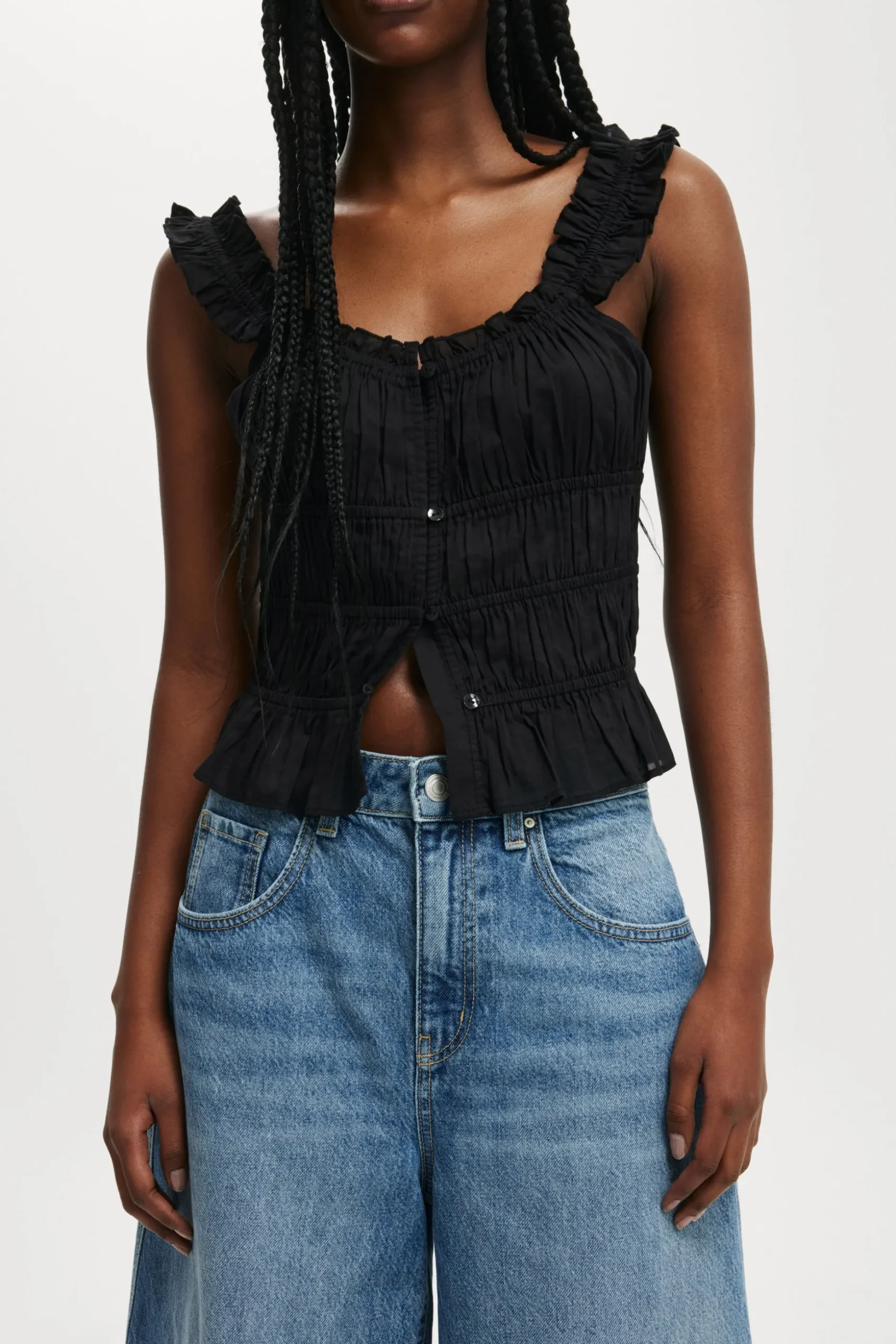 90 S Baggy Denim Jort