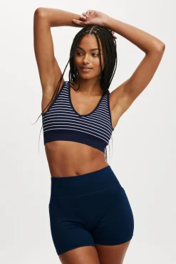 Seamless Plunge Strappy Back Crop