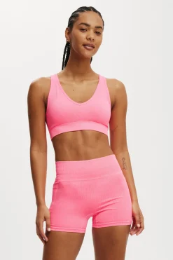 Seamless Plunge Strappy Back Crop