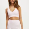 Seamless Plunge Strappy Back Crop