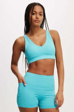 Seamless Plunge Strappy Back Crop