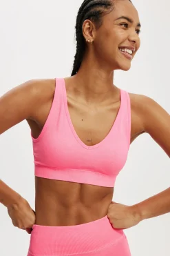 Seamless Plunge Strappy Back Crop