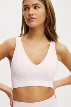 Seamless Plunge Strappy Back Crop