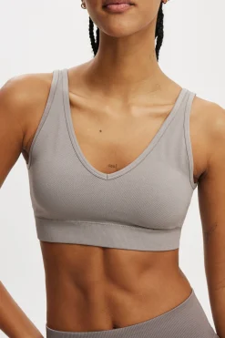 Seamless Plunge Strappy Back Crop