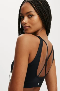 Seamless Plunge Strappy Back Crop