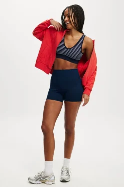 Seamless Plunge Strappy Back Crop