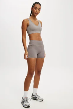 Seamless Plunge Strappy Back Crop