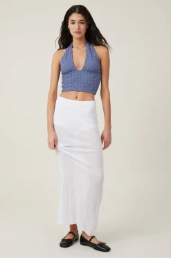 Sheer Knit Maxi Skirt