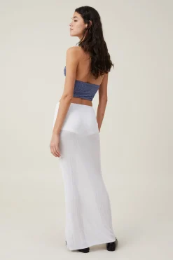 Sheer Knit Maxi Skirt