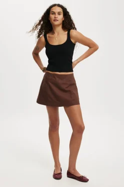 Sienna Linen Cotton Mini Skirt