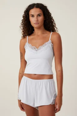 Soft Lounge Lace Trim Short