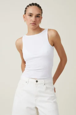 Staple Rib Boat Neck Tank