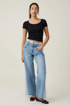 Staple Rib Scoop Neck Short Sleeve Top