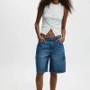 Super Baggy Cargo Denim Jort