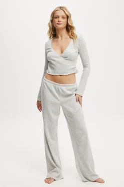 Super Soft Ribbed Straight Leg Pant