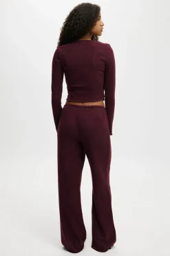Super Soft Ribbed Straight Leg Pant