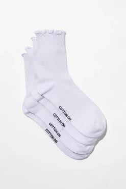 The Perfect Pair Frill Rib Crew Sock 2Pk