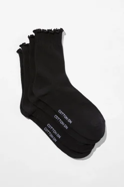 The Perfect Pair Frill Rib Crew Sock 2Pk