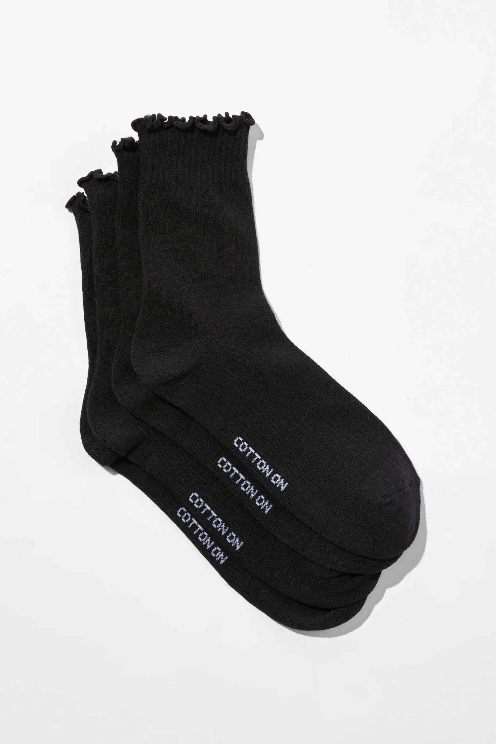 The Perfect Pair Frill Rib Crew Sock 2Pk