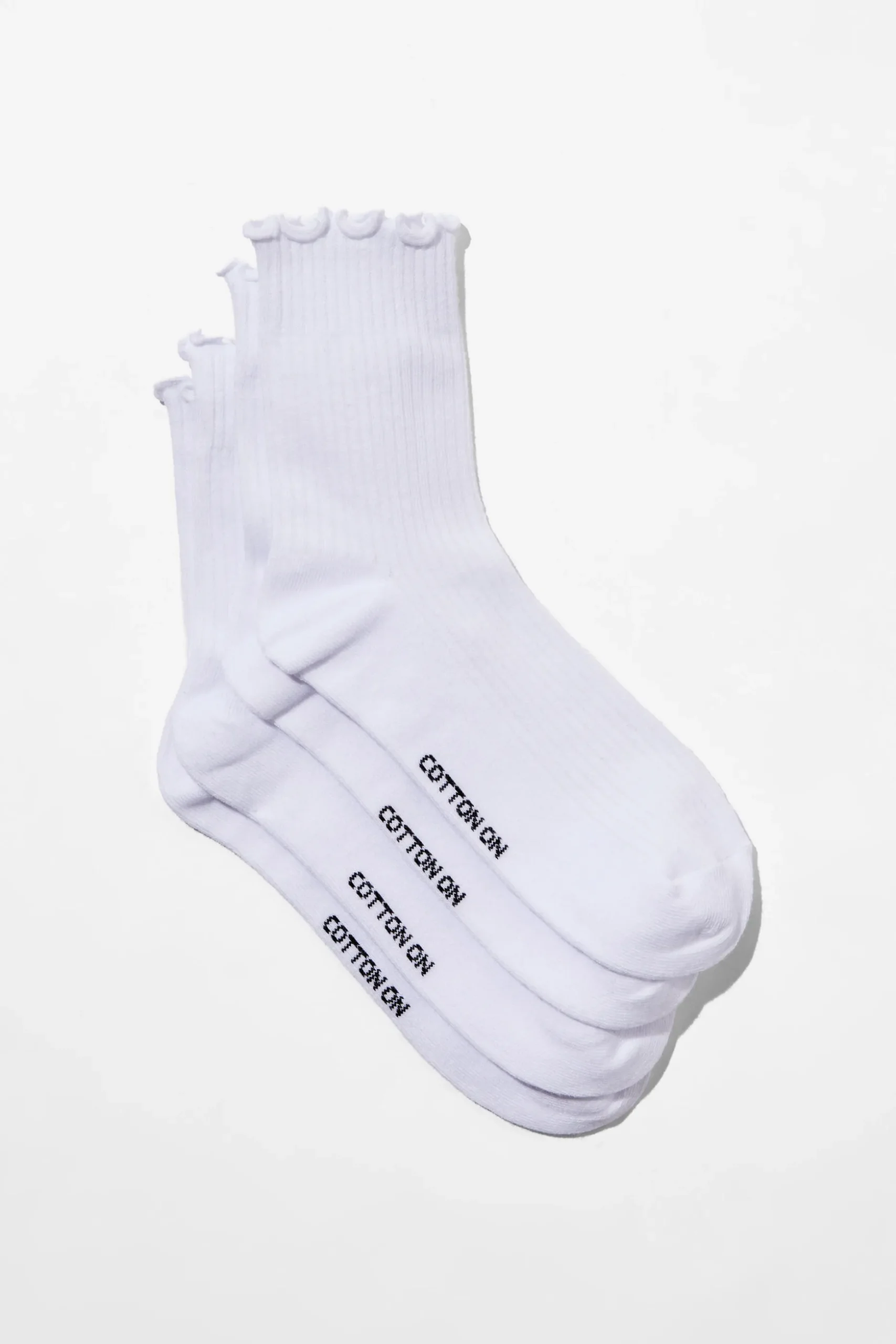 The Perfect Pair Frill Rib Crew Sock 2Pk