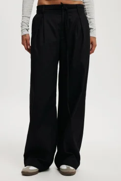 Tie Waist Suiting Pant