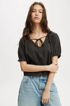 Tully Textured Cotton Blouse