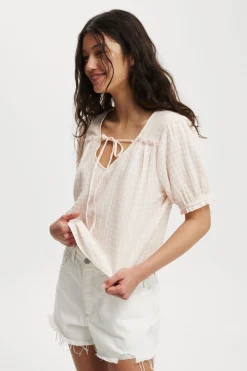 Tully Textured Cotton Blouse