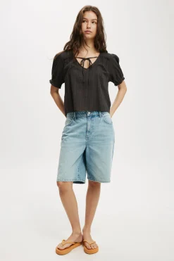 Tully Textured Cotton Blouse