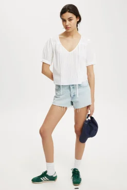 Tully Textured Cotton Blouse