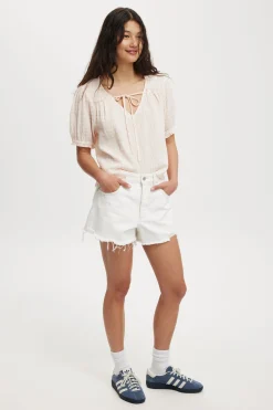 Tully Textured Cotton Blouse