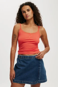 Wrapped Denim Mini Skirt